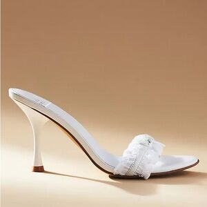 White size 9 JEFFREY CAMPBELL CINNAMON STILETTO SANDALS